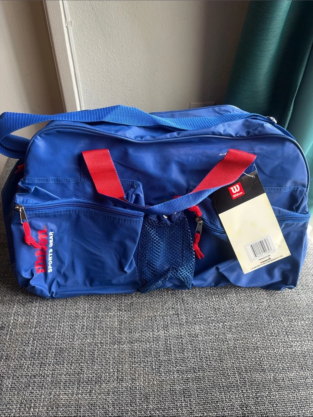 NWT Vintage 90s Wilson Blue Red Duffel Bag Sports Gym Bag